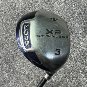 Acer XP Stainless 3 Wood 15 Degree Fairway Wood Pinemeadow Aldila Graphite Right
